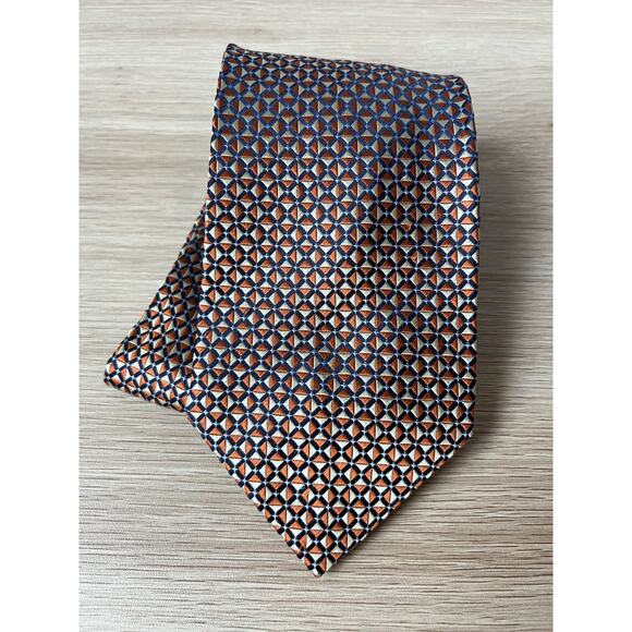 Nautica Multicolor Geometric Design 100% Silk Designer Tie - Picture 1 of 6